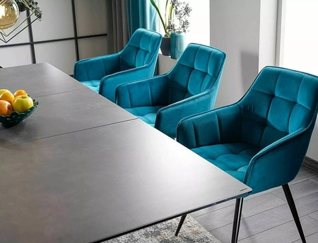 Zestaw 2 krzeseł Lilia Velvet turkusowy