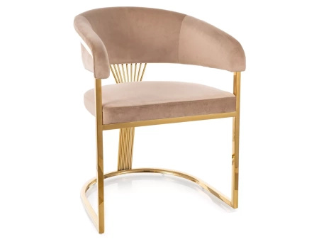 Zestaw 2 krzeseł Crown Velvet beżowy