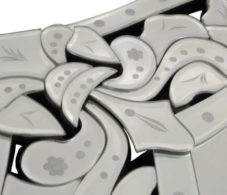 Lustro owalne Lugano 80/120cm w lustrzanej ornamentowej zdobionej ramie