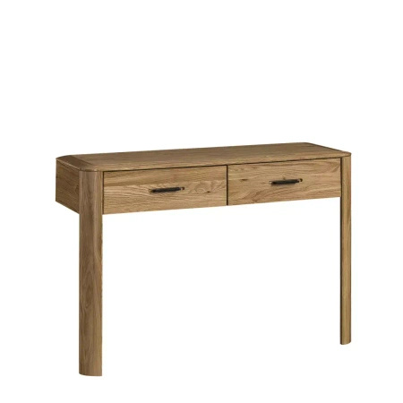 Konsola dębowa Monaco 110x40 cm z szufladami - do przedpokoju lite drewno dąb miodowy