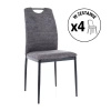 Zestaw 4 krzeseł Rip Brego ciemny szary
