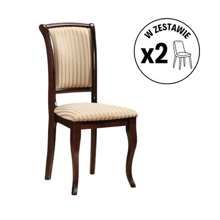 Zestaw 2 krzeseł MN-SC ciemny orzech
