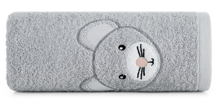 RĘCZNIK DZIECIĘCY BABY71 70 X 140 CM SREBRNY