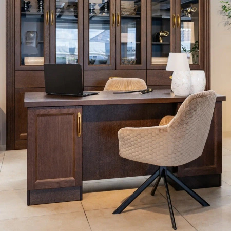 Biurko do biura 80x160x76 cm dąb czekoladowy Classic