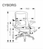 CYBORG fotel gabinetowy czarny (1p=1szt)