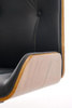 WEBSTER fotel gabinetowy orzechowy/czarny