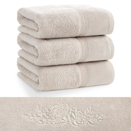 RĘCZNIK SISI (04) 50 X 90 CM BEŻOWY