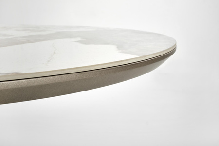 ROBINSON stół rozkładany, beżowy marmur / cappuccino / czarny (3p=1szt)