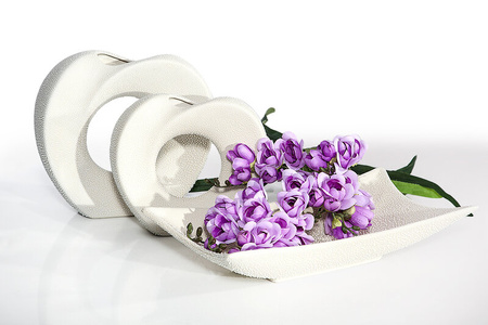 WAZON DEKORACYJNY RISO O 13 X 63 CM KREMOWY