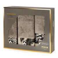 KOMPLET RĘCZNIKÓW EVA 24 46 X 36 X 7 CM CIEMNOBEŻOWY