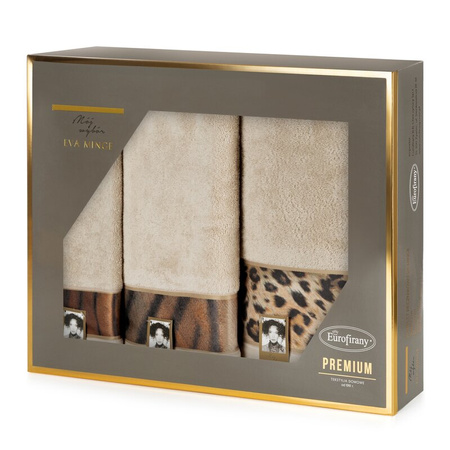 KOMPLET RĘCZNIKÓW EVA 23 46 X 36 X 7 CM BEŻOWY