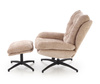 PESTO fotel z podnóżkiem / funkcja kołyski, beżowy