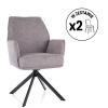 Zestaw 2 krzeseł Hugo Brego szary