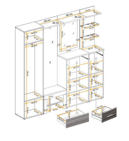 Garderoba Gustavo IV + Poduszka