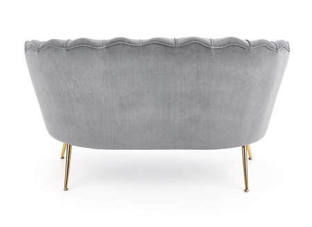 AMORINITO XL fotel wypoczynkowy popielaty / złoty