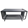 Stolik kawowy Bonda 100/50cm czarny z czarnym hartowanym szkłem