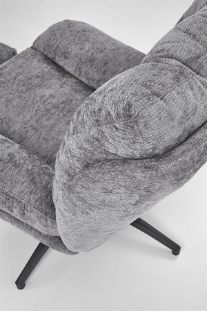 PESTO fotel z podnóżkiem / funkcja kołyski, popielaty