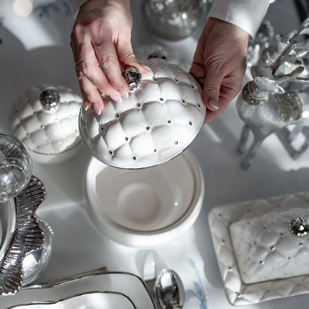 POJEMNIK DEKORACYJNY O 20 X 23 CM BIAŁY