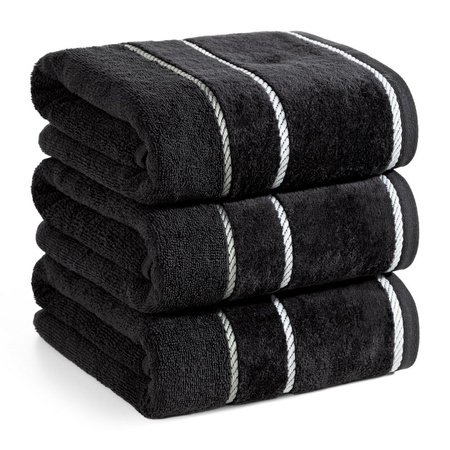 RĘCZNIK NEL (10) 70 X 140 CM CZARNY