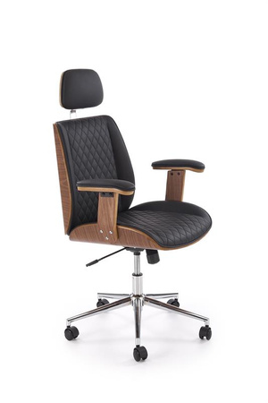 Fotel gabinetowy Timber orzechowy czarny do gabinetu