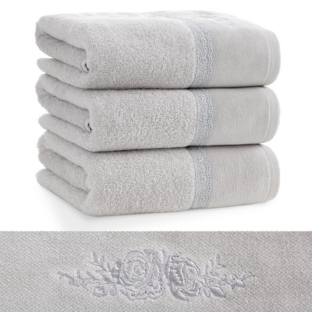 RĘCZNIK SISI (03) 50 X 90 CM SREBRNY