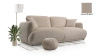Nowoczesna sofa do salonu Chacco 206x102 cm z poduchami, tapicerowane plecy