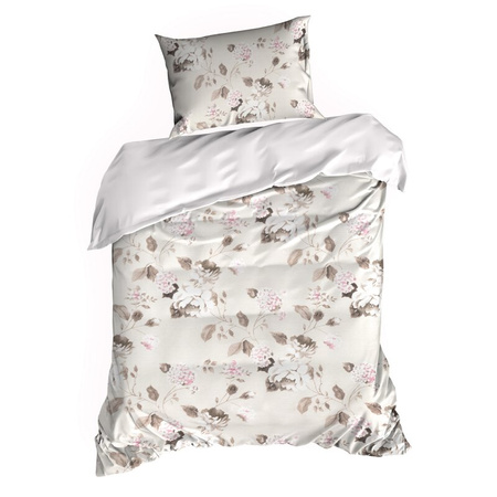 KOMPLET POŚCIELI SATYNOWEJ SPRING 45 160 X 200 CM BEŻOWY