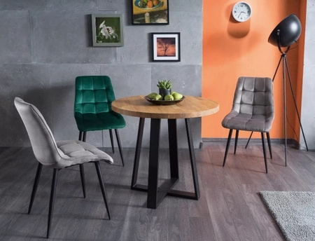 Zestaw 4 krzeseł Chic Velvet szary