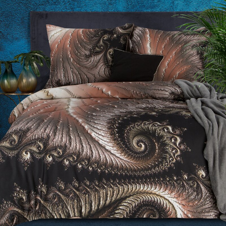 KOMPLET POŚCIELI SATYNOWEJ REINA 18 160 X 200 CM BRĄZOWY