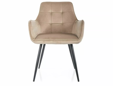 Zestaw 2 krzeseł Lemon Velvet beżowy