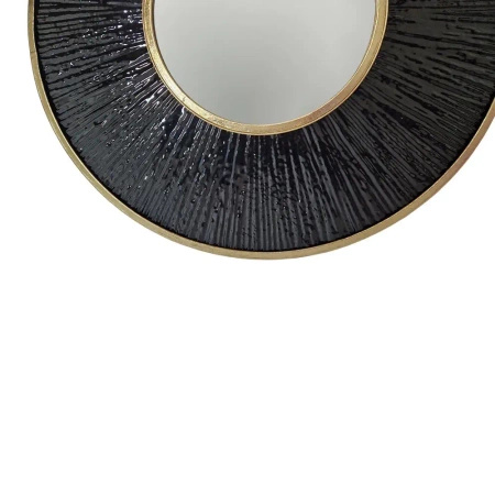 Lustro Okrągłe IRIS – Dekoracyjna Metalowa Rama z metaloplastyki w Stylu Glamour