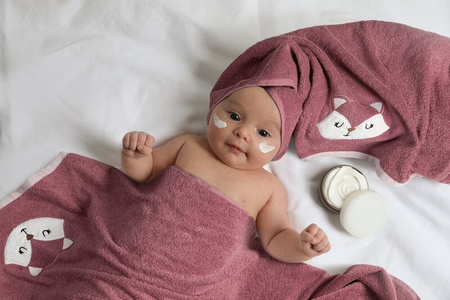 RĘCZNIK DZIECIĘCY BABY70 70 X 140 CM RÓŻOWY