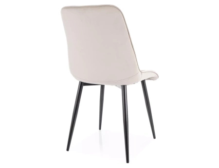 Zestaw 4 krzeseł Chic Velvet jasny beżowy