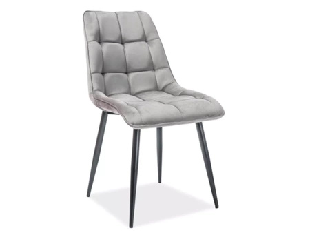 Zestaw 4 krzeseł Chic Velvet szary