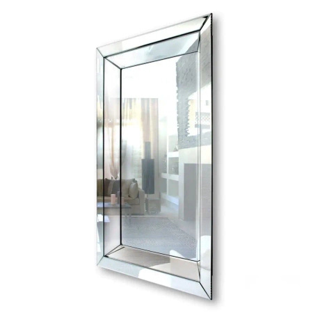 Lustro prostokątne Tetyda 80/120cm klasyczne w prostej fazowanej ramie