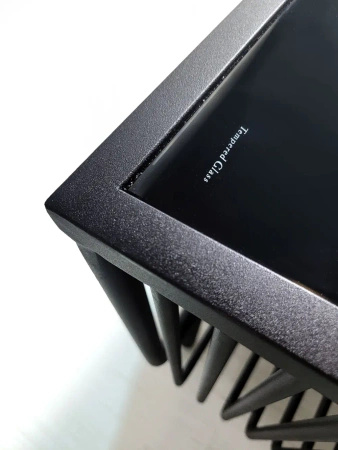 Stolik kawowy Bonda 100/50cm czarny z czarnym hartowanym szkłem