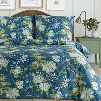 KOMPLET POŚCIELI SATYNOWEJ SPRING 68 160 X 200 CM NIEBIESKI