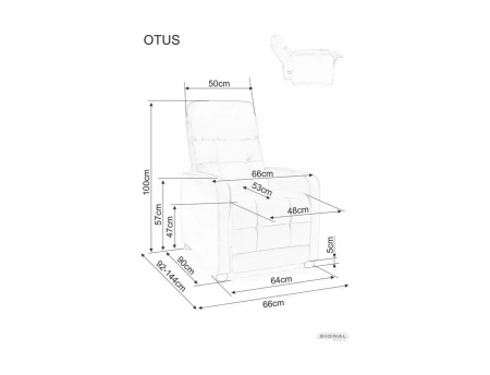 Fotel rozkładany Otus II Velvet cappuccino