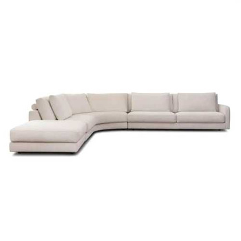 Narożnik Rio set 9 435x409cm bok szeroki szara biel BEFAME