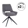 Zestaw 2 krzeseł Tello Bjorn szary