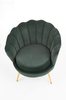 AMORINITO fotel wypoczynkowy ciemny zielony / złoty