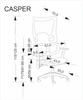 CASPER fotel gabinetowy czarny (1p=1szt)