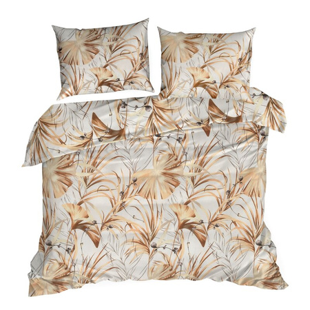 KOMPLET POŚCIELI BAWEŁNIANEJ POLA 220 X 200 CM BIAŁY