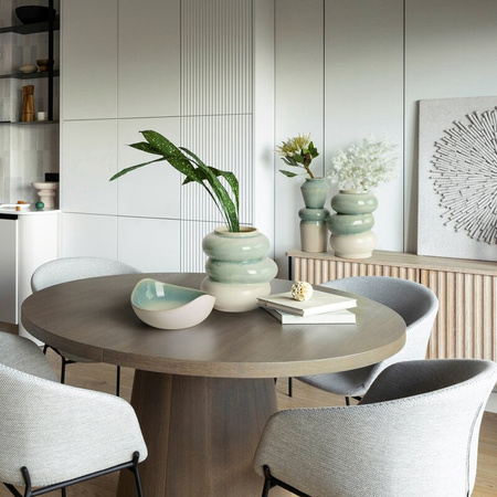 WAZON DEKORACYJNY LIANA (04) 21 X 19 X 26 CM KREMOWY