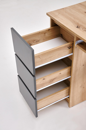 CINO biurko, dąb artisan / grafitowy (2p=1szt)