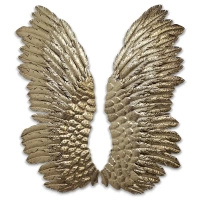 Skrzydła na ścianę w stylu glamour 2 szt. komplet Wings 2 z metaloplastyki w Stylu Glamour