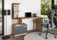 MISO biurko, grafitowy / dąb artisan (2p=1szt)