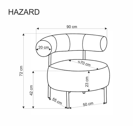 HAZARD fotel wypoczynkowy, cynamonowy (1p=1szt)