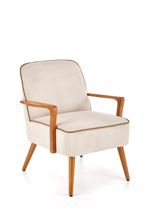 PASTORE fotel wypoczynkowy jasny beż / jasny orzech (1p=1szt)