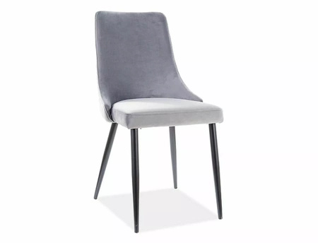 Zestaw 2 krzeseł Piano B Velvet szary